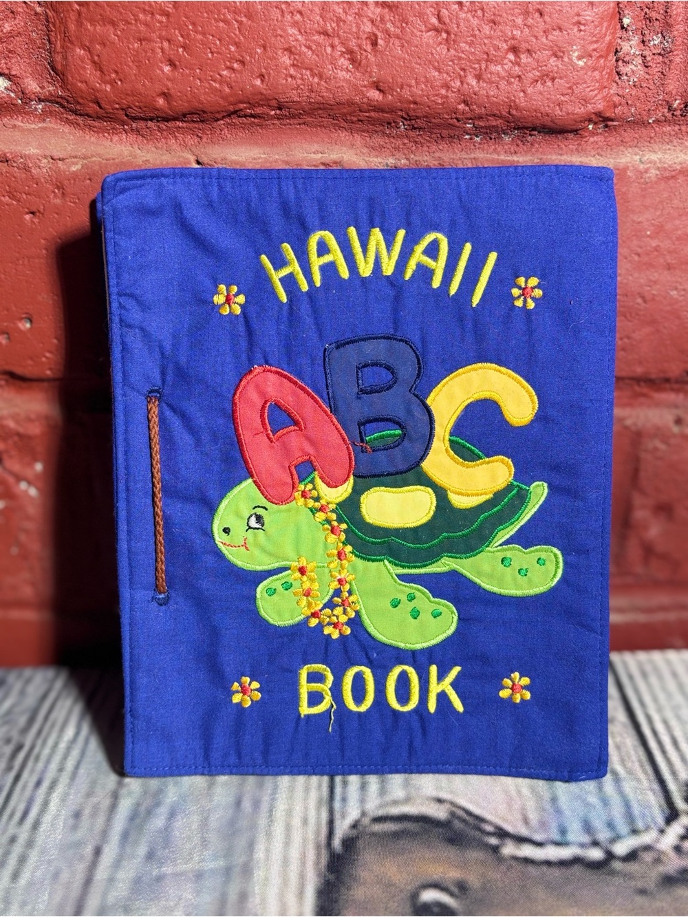 Hawaii ABC Book Plush Cloth Embroidered Book - Blue